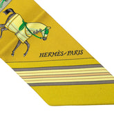 エルメス ツイリー COUVERTURES ET TENUES 馬着 スカーフ イエロー グレー マルチカラー シルク レディース HERMES 【中古】